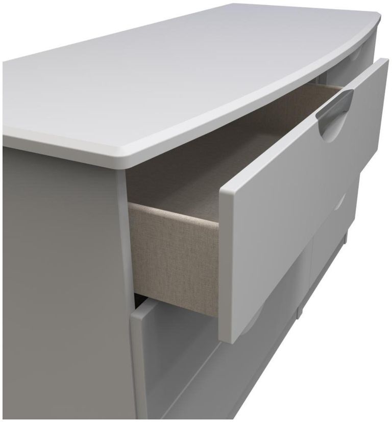 Flora Grey 6 Drawer Midi Dresser