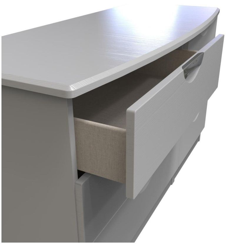 Flora Grey Ash 6 Drawer Midi Dresser