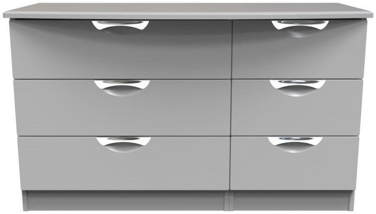 Flora Grey Ash 6 Drawer Midi Dresser
