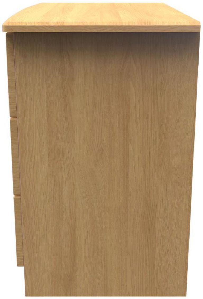 Flora Oak Effect 3 Drawer Small Chest