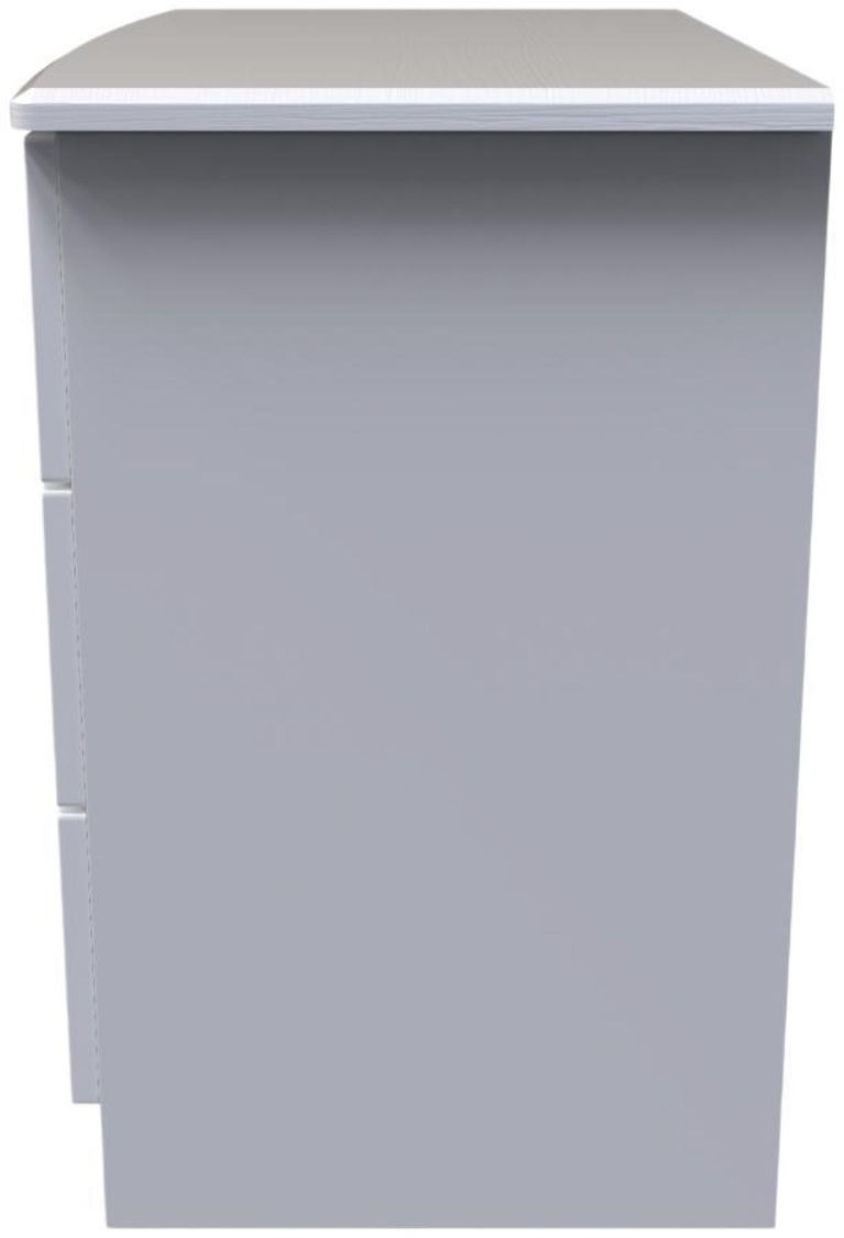 Flora White 3 Drawer Small Chest