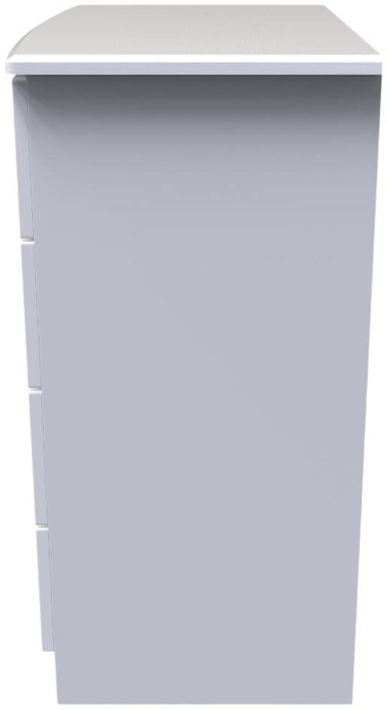 Flora White 4 Drawer Chest