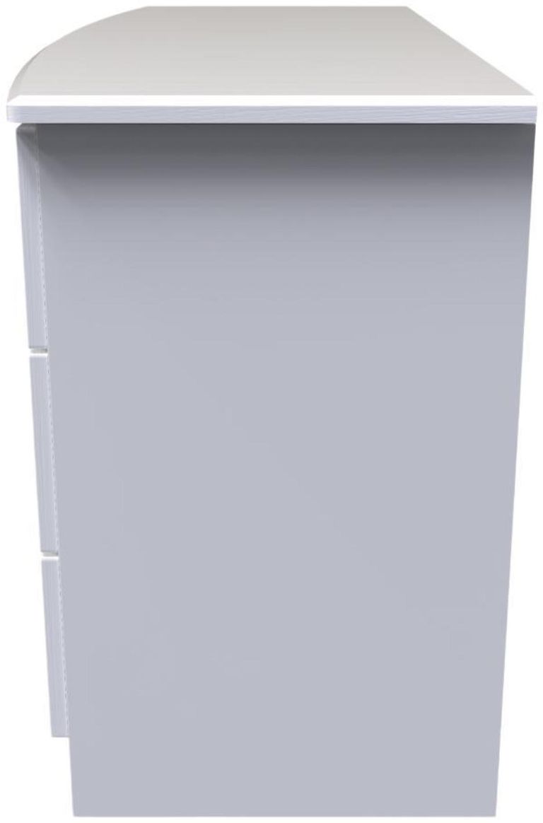 Flora White 6 Drawer Midi Dresser