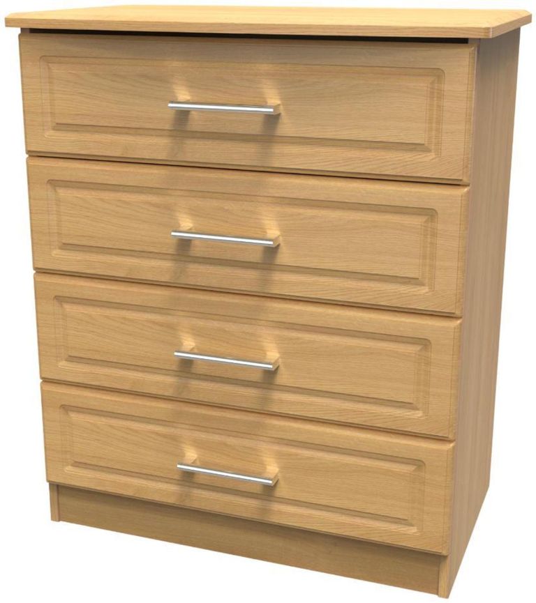 Gina Oak Effect 4 Drawer Chest