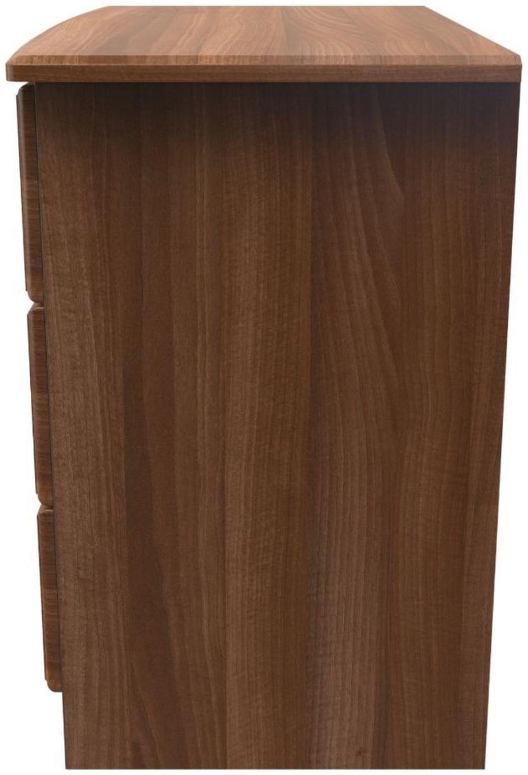 Gina Walnut Effect 3 Drawer Small Chest