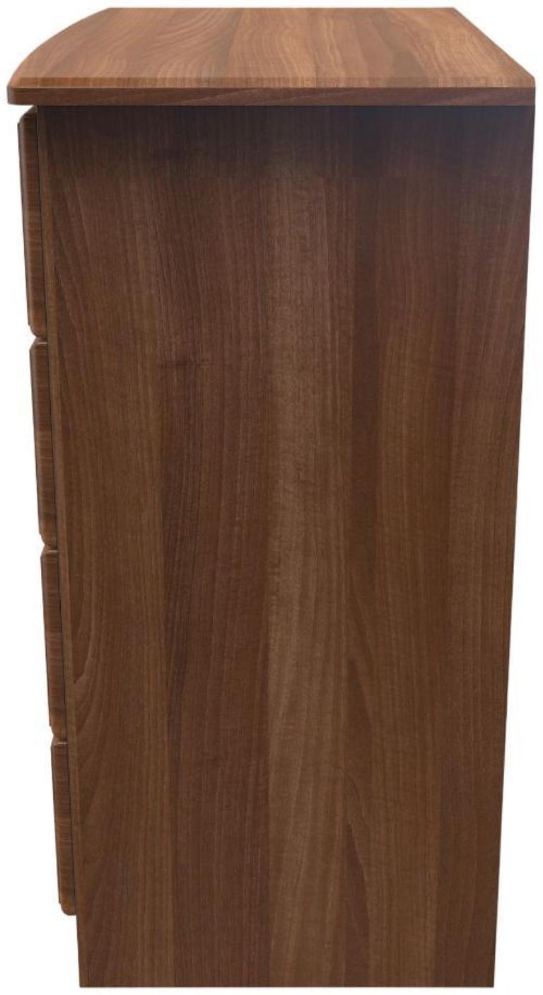 Gina Walnut Effect 4 Drawer Chest