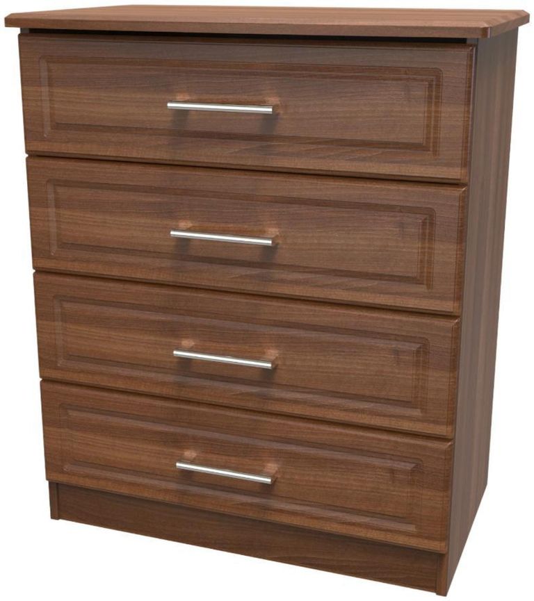 Gina Walnut Effect 4 Drawer Chest