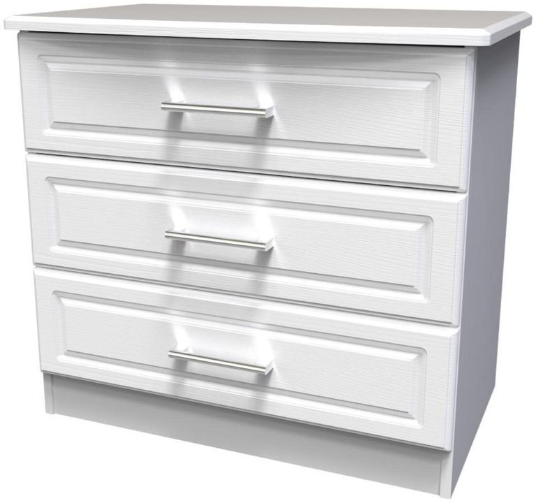 Gina White 3 Drawer Small Chest