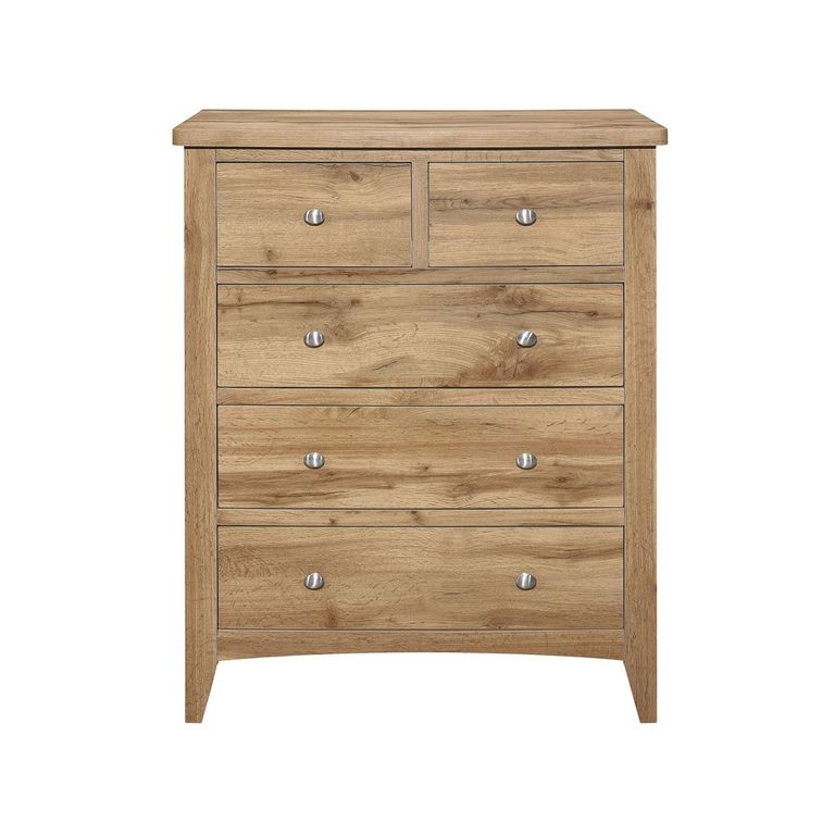 Hampstead Chest - 3+2 Drawer - Rustic Oak 
