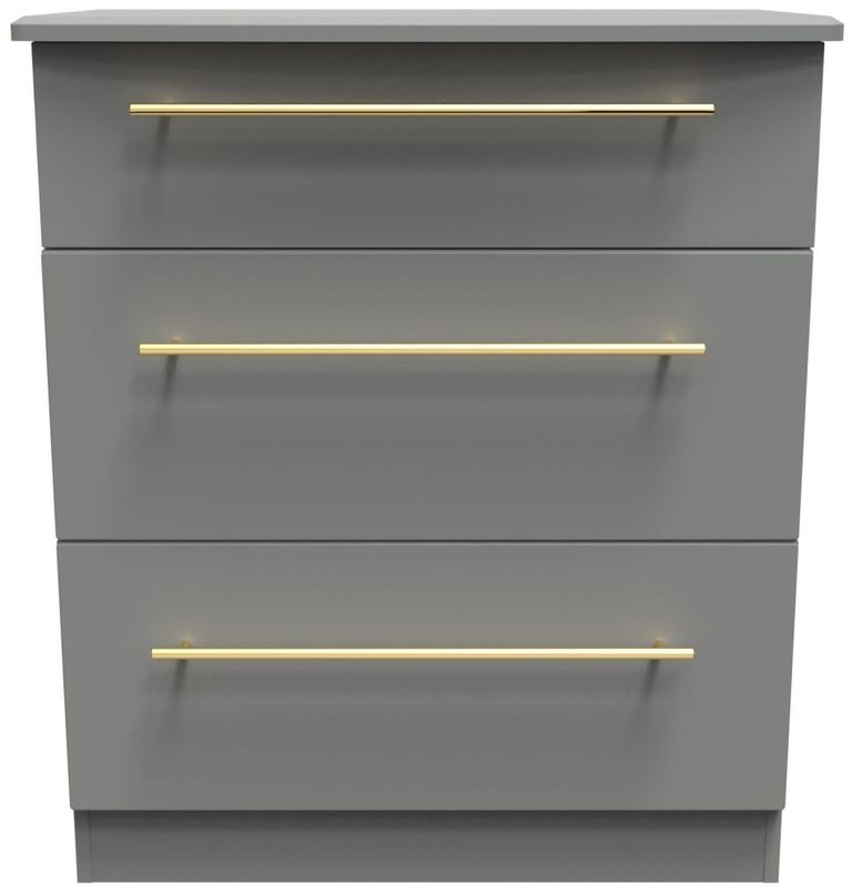 Haworth Grey 3 Drawer Small Chest
