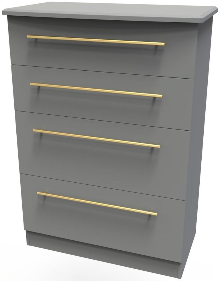 Haworth Grey 4 Drawer Deep Chest