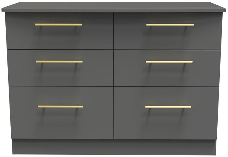 Haworth Grey 6 Drawer Midi Chest
