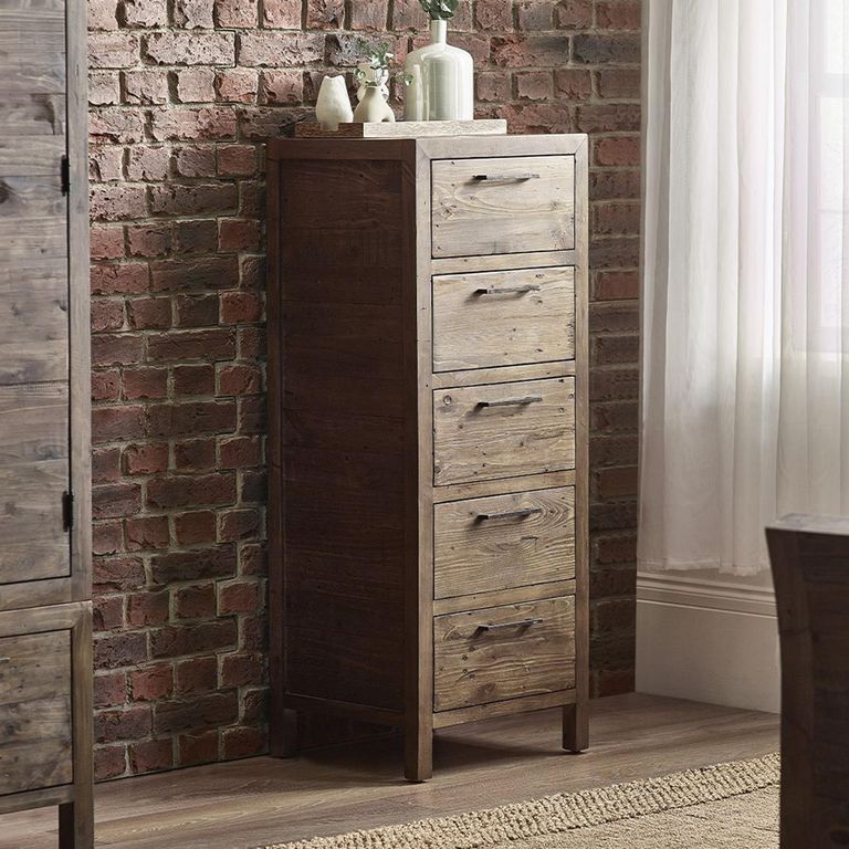 Heritage Chest of Drawers - 5 Drawer - Narrow - Reclaimed Pine