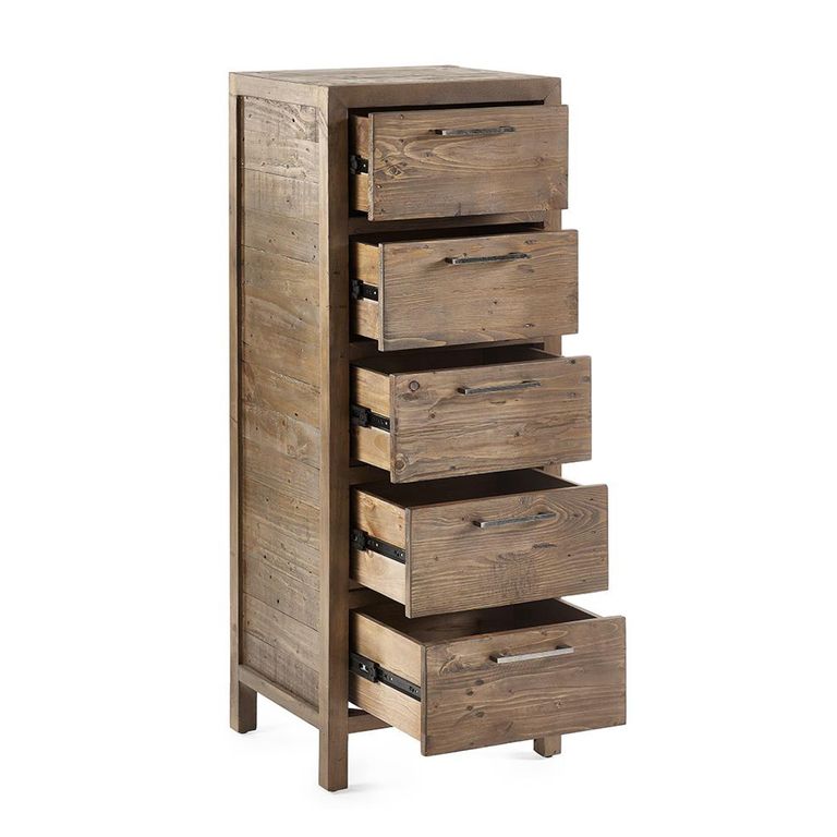 Heritage Chest of Drawers - 5 Drawer - Narrow - Reclaimed Pine