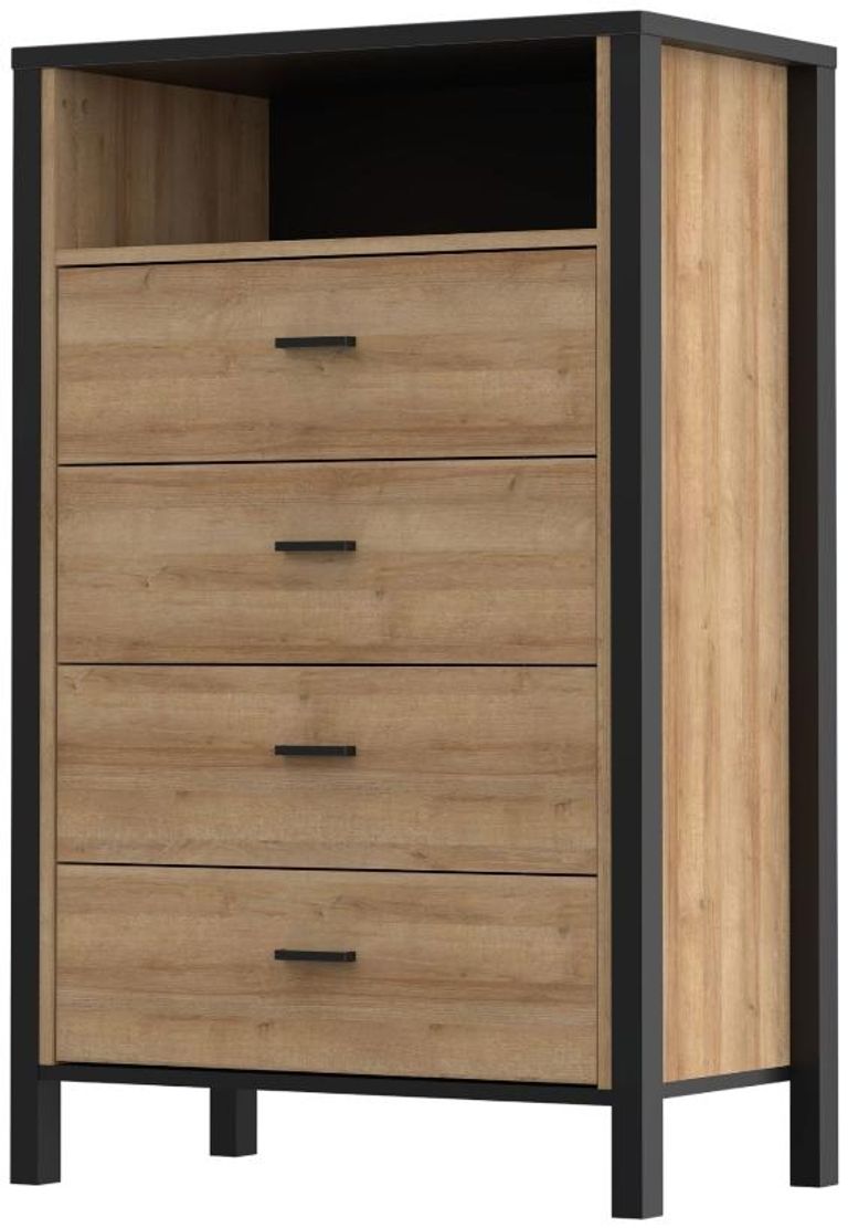 High Rock Oak Effect 4 Drawer Chest