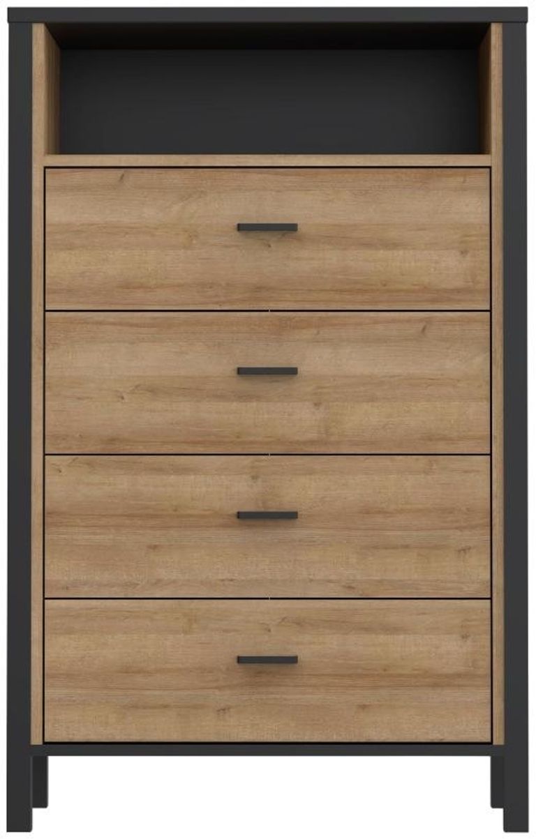 High Rock Oak Effect 4 Drawer Chest