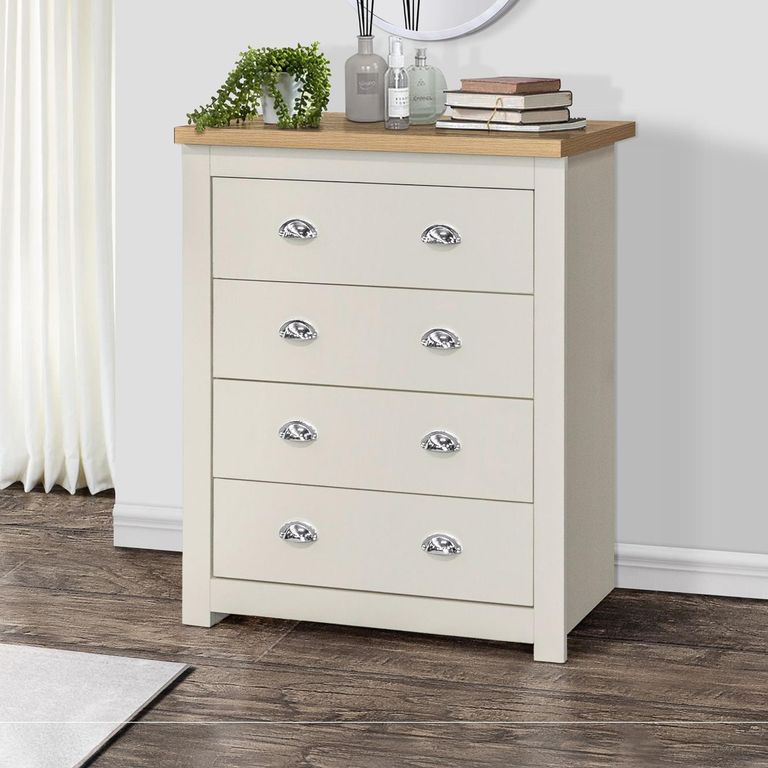 Highgate Chest - 4 Drawer - Cream Painted