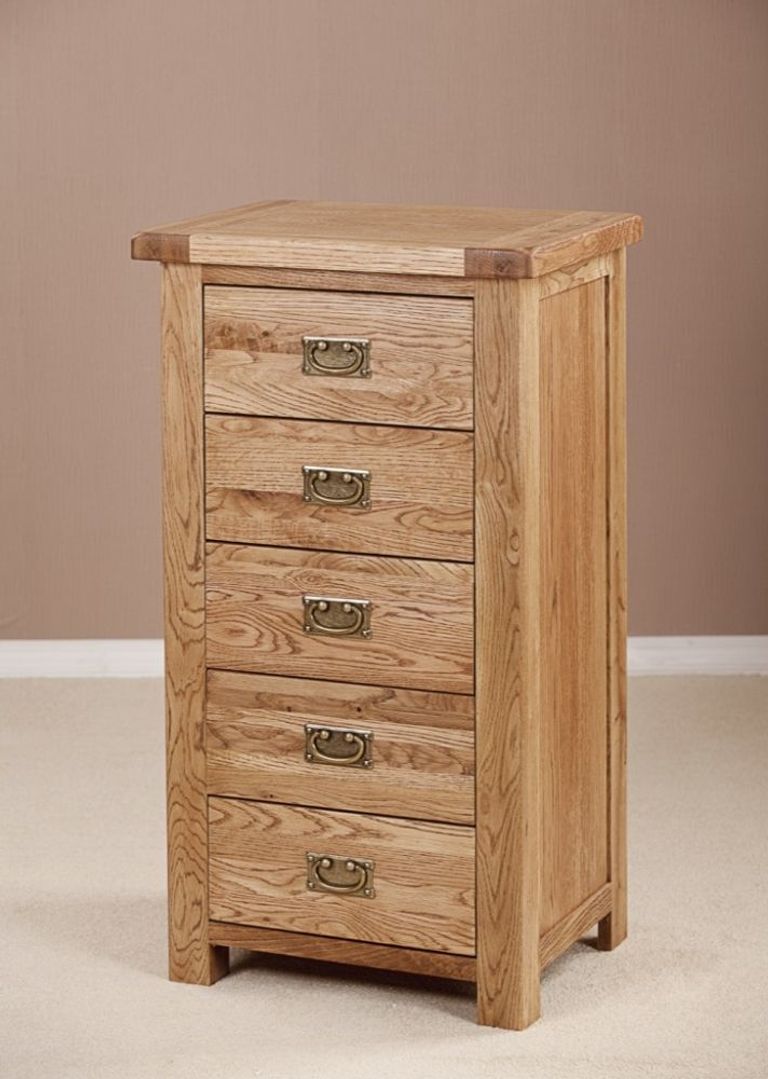 Kent Oak 5 Drawer Chest