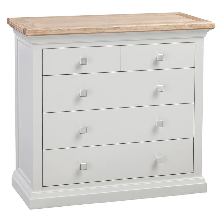 Cotswold Chest of Drawers - 3+2 Drawer - Oak and Painted