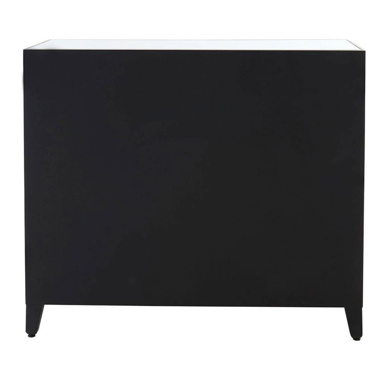 Knightsbridge Chest - 3 Drawer - Mirrored with Gold Trim