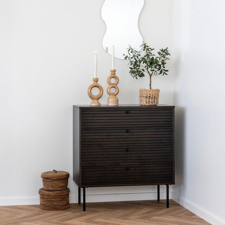 Kyoto Chest - 4 Drawer - Smoked Oak