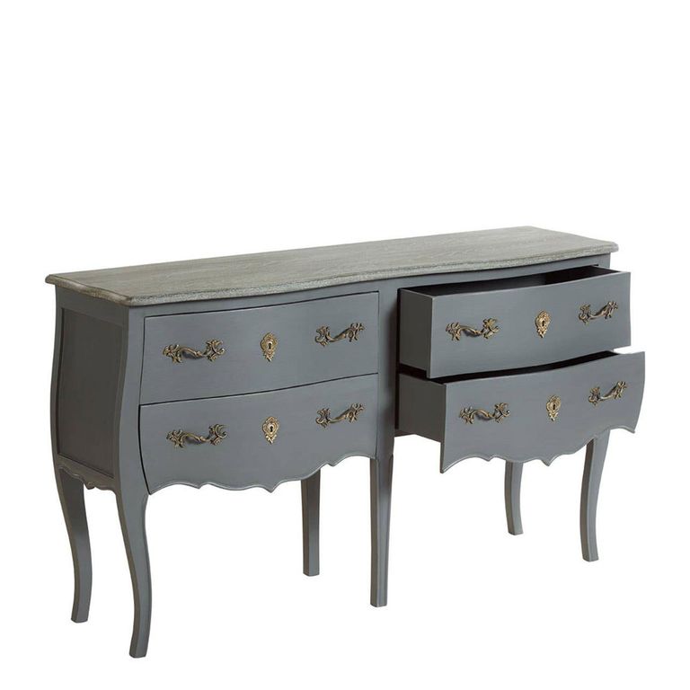 Loire Chest - 4 Drawer - Wide - Dark Grey