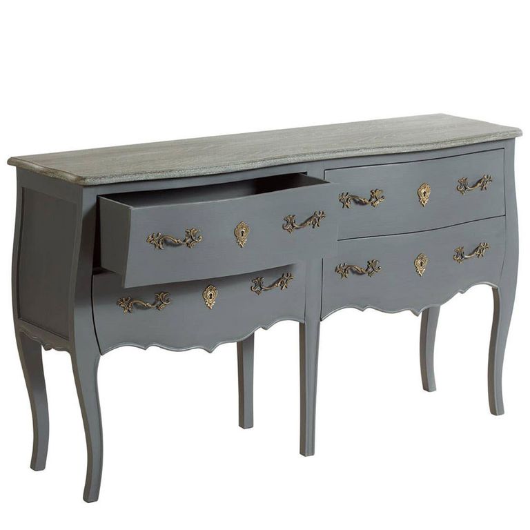 Loire Chest - 4 Drawer - Wide - Dark Grey
