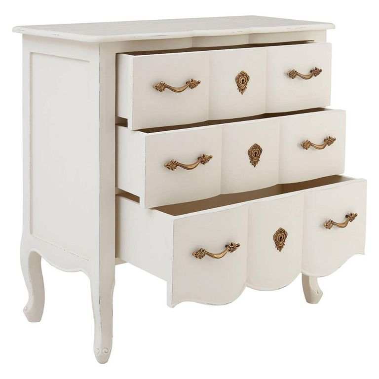 Loire Chest - 3 Drawer - White