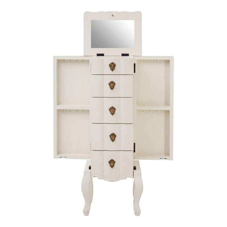 Loire Chest - 5 Drawer - Narrow - White