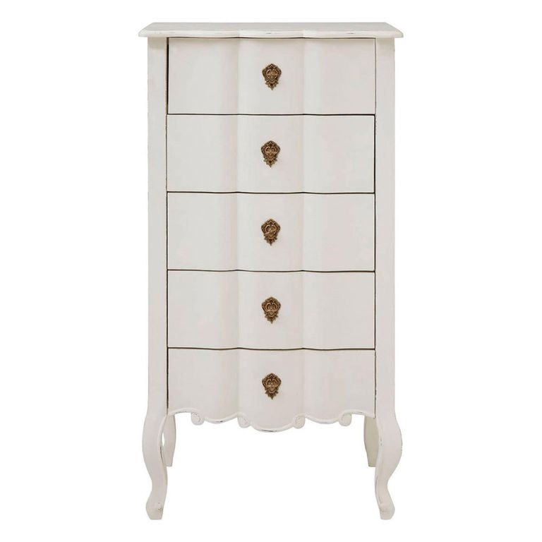 Loire Chest - 5 Drawer - Wide - White