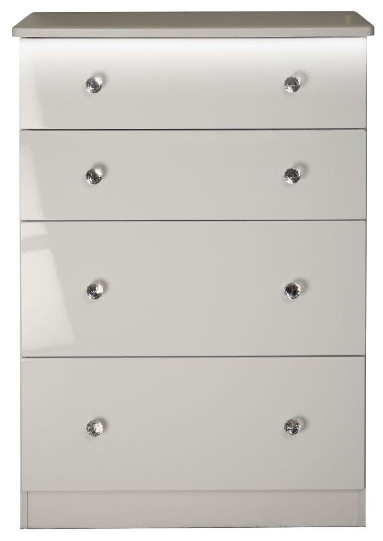 Lumiere Cashmere Gloss 4 Drawer Deep Chest