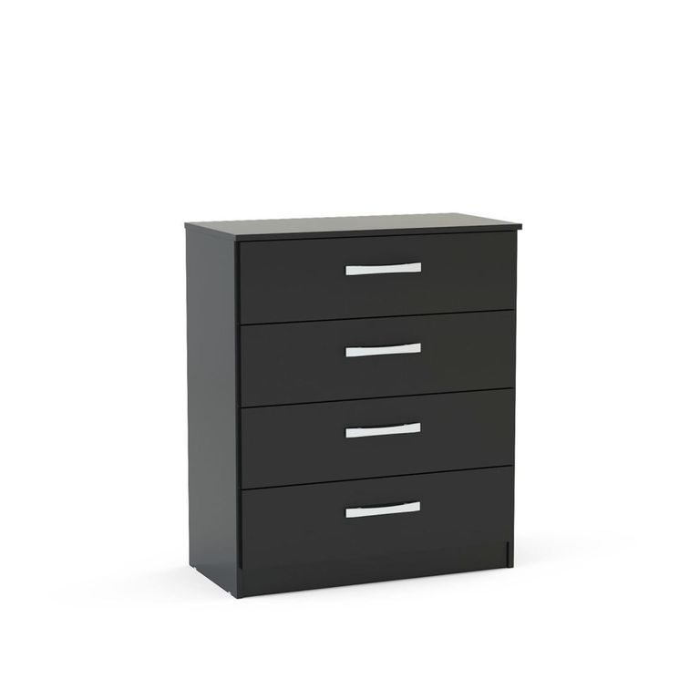 Lynx Chest - 4 Drawer - Black Gloss