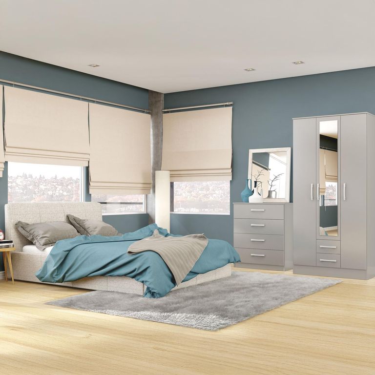 Lynx Chest - 4 Drawer - Grey Gloss