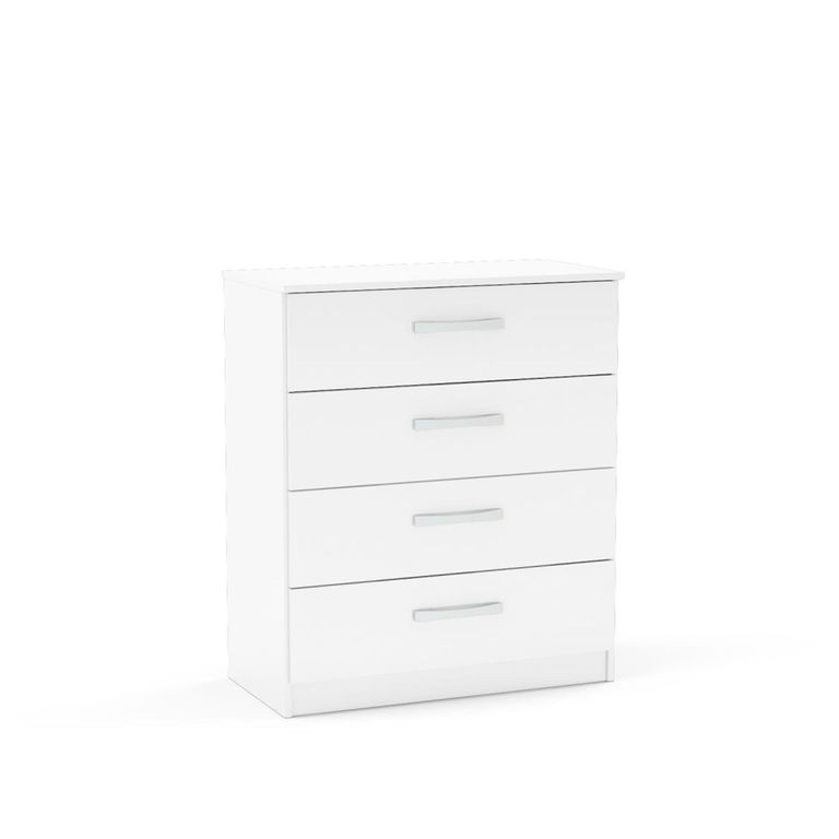 Lynx Chest - 4 Drawer - White Gloss