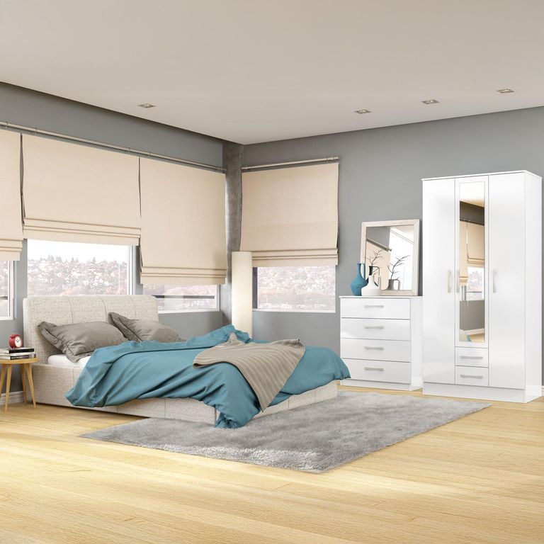 Lynx Chest - 4 Drawer - White Gloss