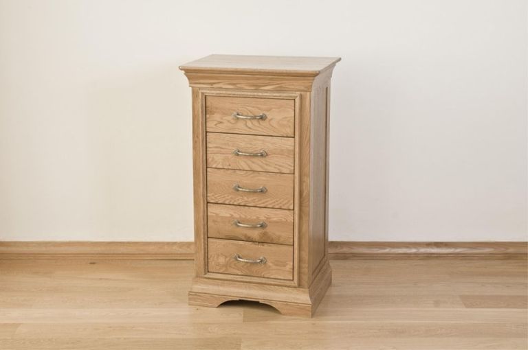 Lyon Oak 5 Drawer Chest
