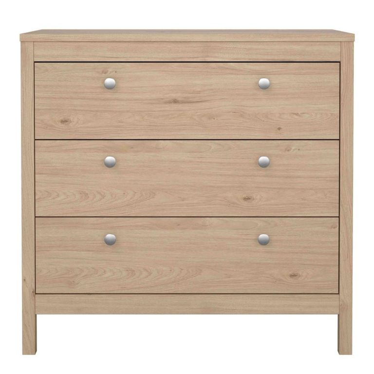 Madrid Jackson Hickory Oak 3 Drawer Chest