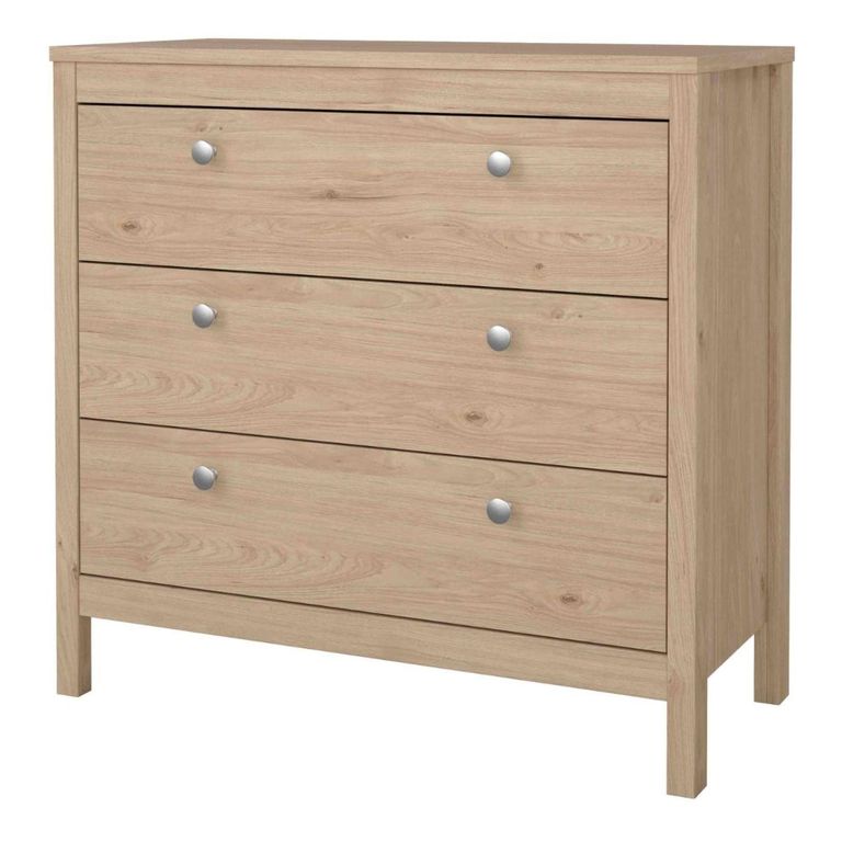 Madrid Jackson Hickory Oak 3 Drawer Chest