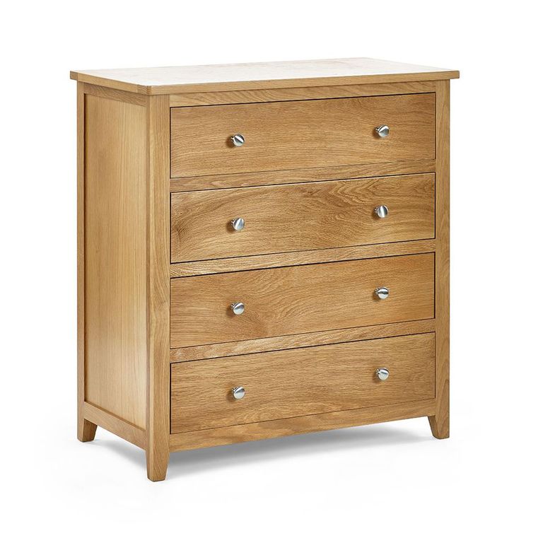 Mallory Chest of Drawers - 4 Drawer - Oak