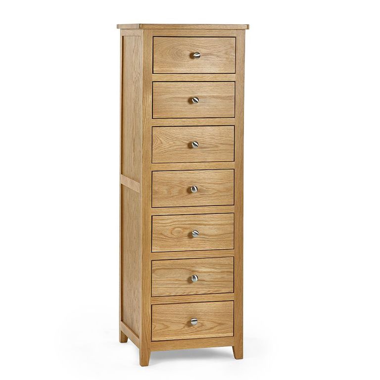 Mallory Chest of Drawers - 7 Drawer - Tall - Oak