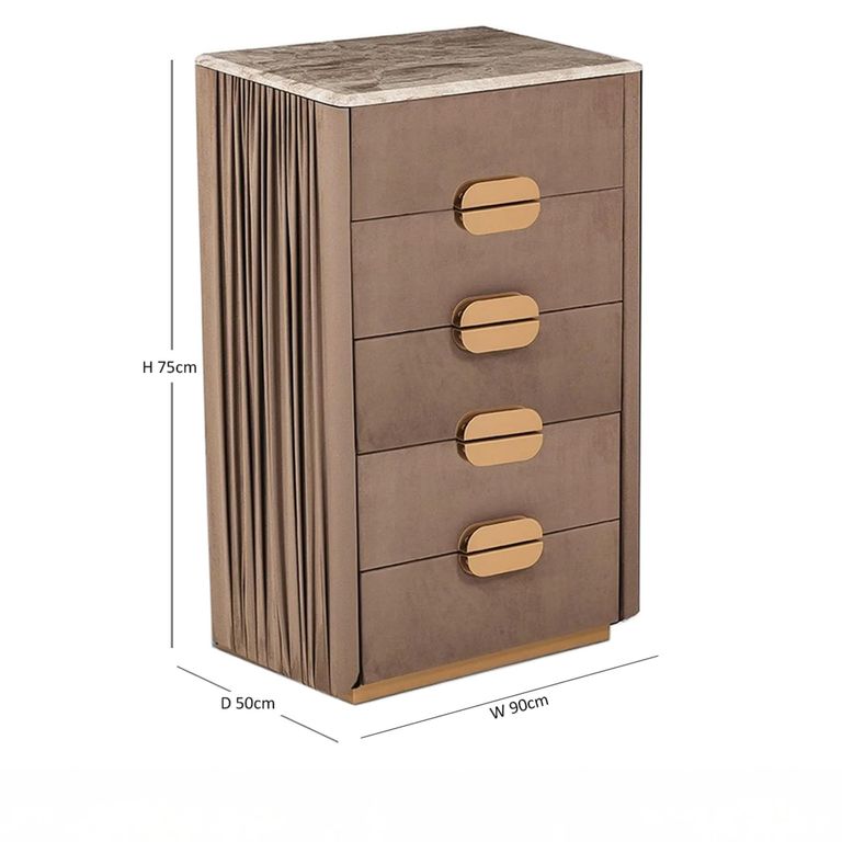 Marylin Chest - 6 Drawer - Wide - Marble - Variation Available