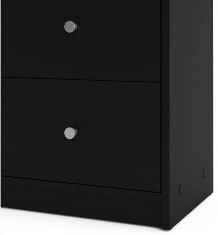 May Black 6 Drawer Wide Chest