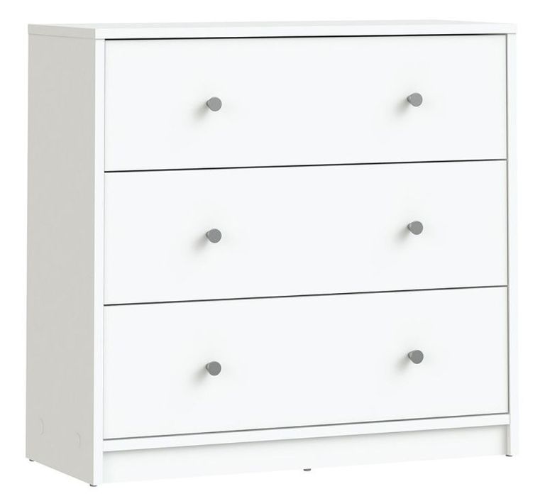 May White 3 Drawer Small Chest