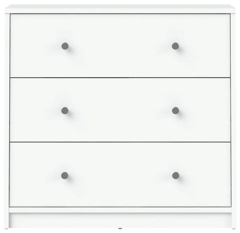 May White 3 Drawer Small Chest