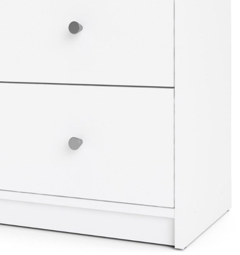 May White 6 Drawer Wide Chest