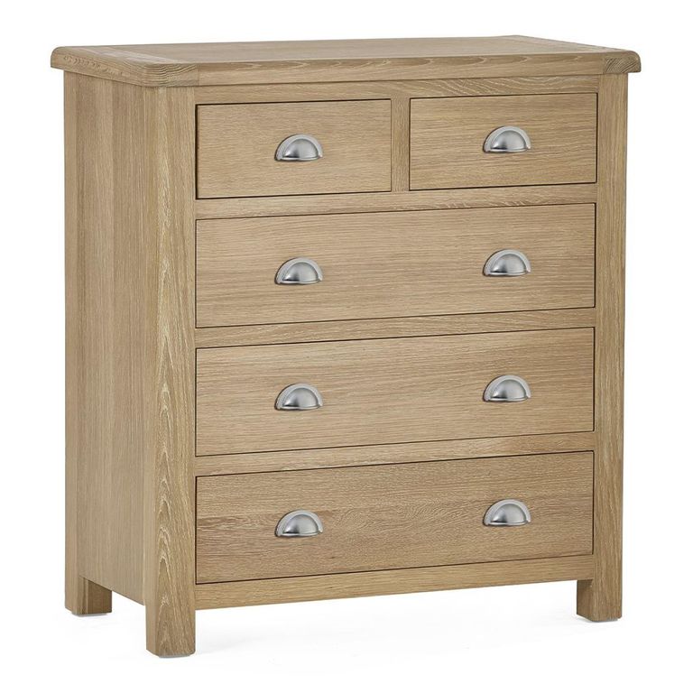Memphis Chest of Drawers - 3+2 Drawer - Oak Effect