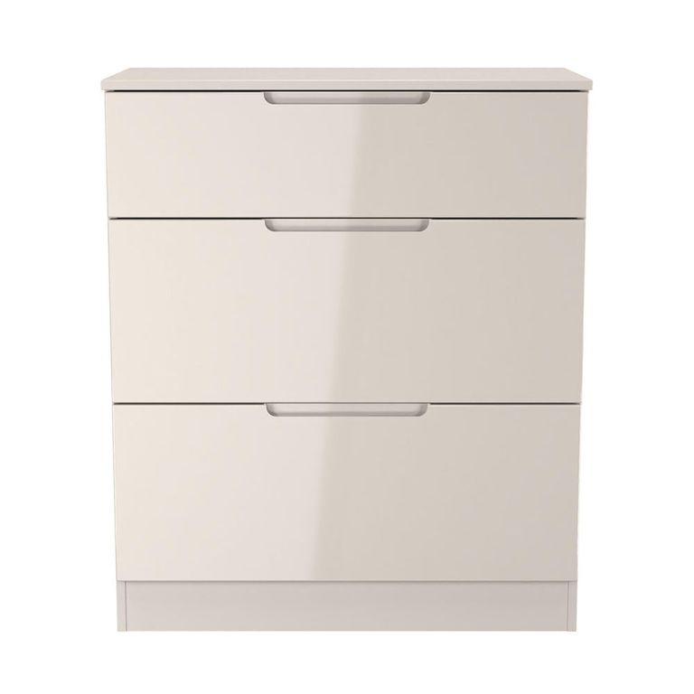Milan Cashmere Gloss 3 Drawer Deep Chest