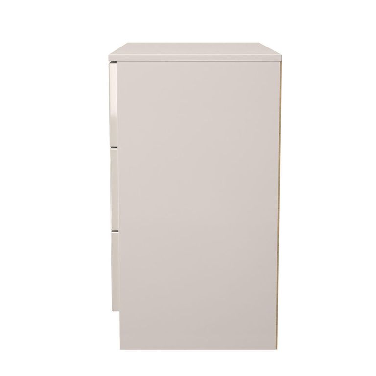 Milan Cashmere Gloss 3 Drawer Small Chest