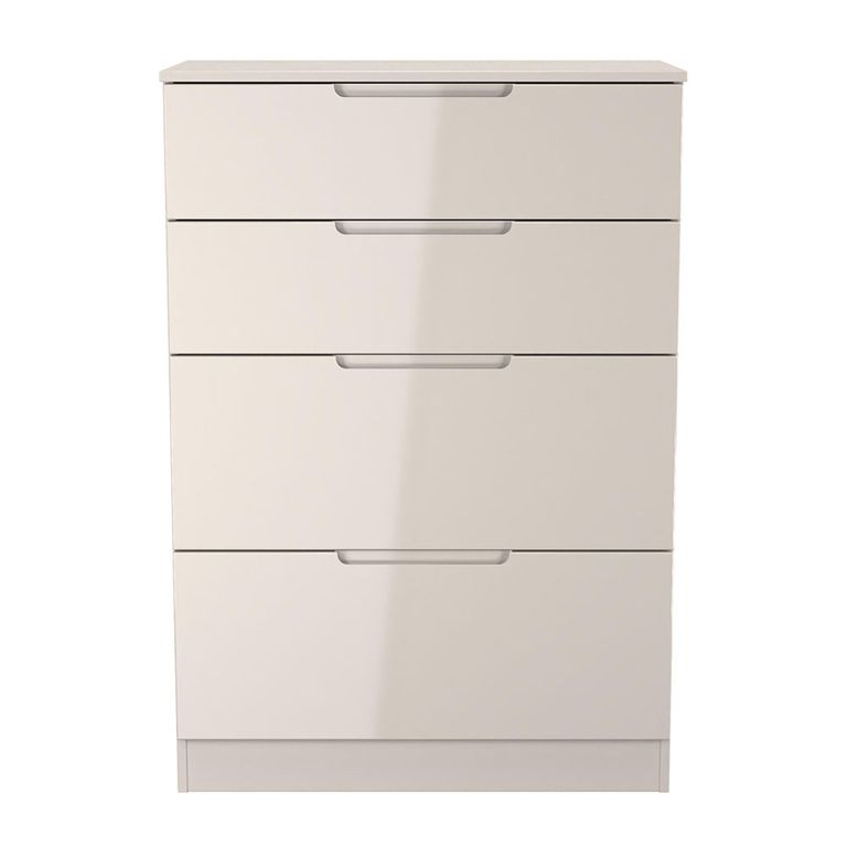 Milan Cashmere Gloss 4 Drawer Deep Chest