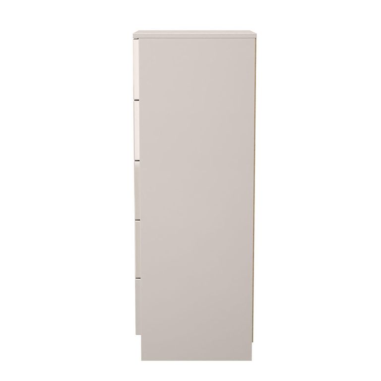 Milan Cashmere Gloss 5 Drawer Narrow Chest